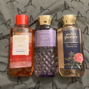 Bath and body works shower gel lot